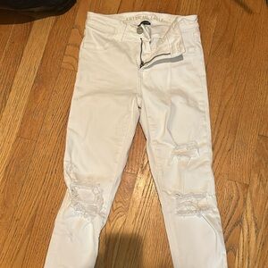 White American Eagle Next Level High Rise Jeggings